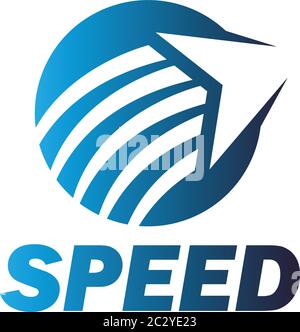 speed logo for internet or auto company. vector illustration Stock Vector