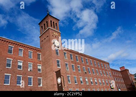 Tower Mill Center, Amoskeag Millyard District, Manchester, New Hampshire, New England, USA Stock Photo