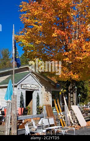 Antique Store in Holderness, Lakes Region, New Hampshire, New England, USA Stock Photo