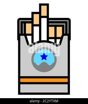 Cigarette Pack Icon Vector Art Illustration Stock Vector