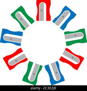 Pencil Sharpener Icon, Sharpener Vector Art Illustration Stock Vector