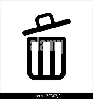 Trash Can Icon Vector Art Illustration Stock Vector