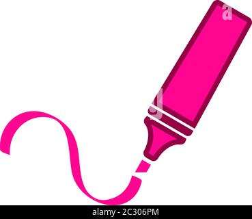Highlighter Pen Icon Vector Art Illustration Stock Vector