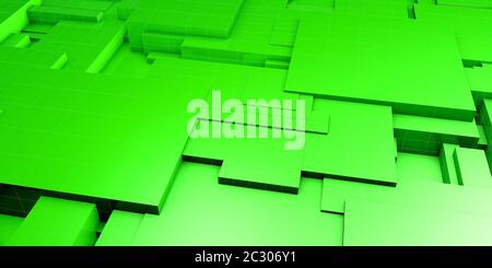 Systems Concept Abstract Background with Dynamic Data Blocks Stock Photo