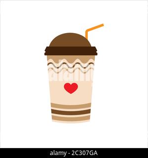 Coffee Takeaway Cup Vector Art Illustration Stock Vector