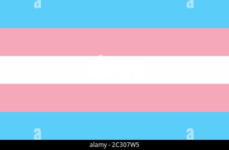 The transgender pride flag in pastel blue pink and white as a ...