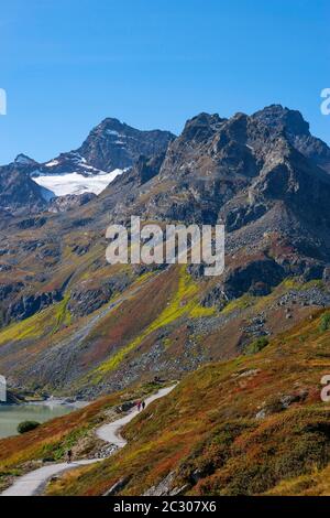 Bielerhoehe on Lake Silvretta, Silvretta reservoir, Silvretta High ...