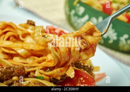 Tomato Beef Country Casserole Stock Photo