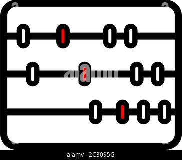Abacus Icon, Abacus Vector Art Illustration Stock Vector