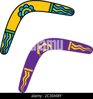 Boomerang Icon, Boomerang Vector Art Illustration Stock Vector