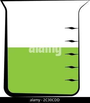 Beaker Icon, Beaker Vector Art Illustration Stock Vector