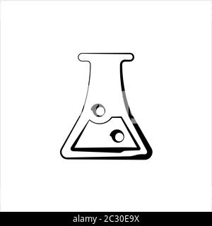 Beaker Icon, Beaker Vector Art Illustration Stock Vector