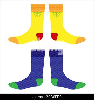 Socks Icon, Socks Vector Art Illustration Stock Vector