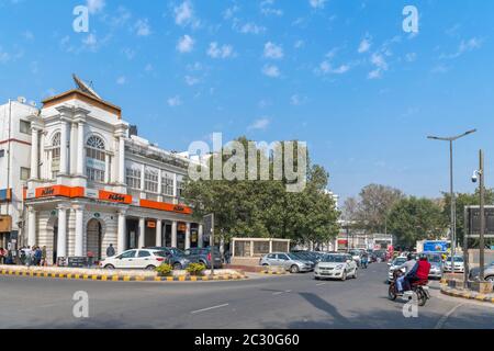 Shops on Connaught Place, New Delhi, Delhi, India Stock Photo