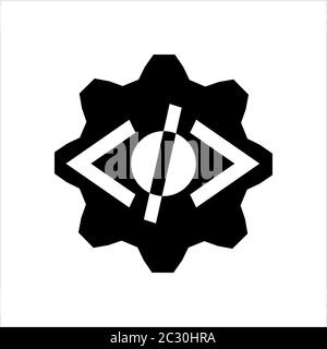 Developer Coding Tool Icon, Custom Coding Icon Vector Art Illustration Stock Vector