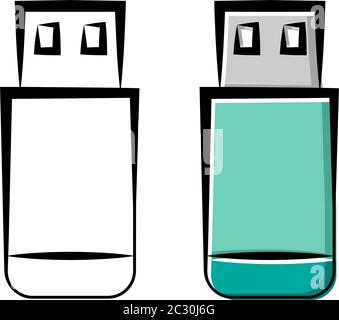 Usb Flash Drive Icon Vector Art Illustration Stock Vector