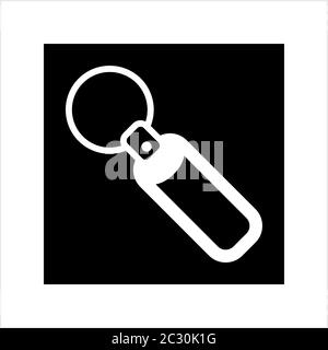 Key Chain, Key Ring Vector Art Illustration Stock Vector