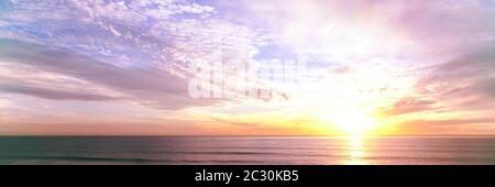 Sunset over Pacific Ocean, La Jolla, California, USA Stock Photo