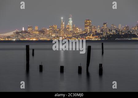 San Francisco City and Bay via Sausalito Stock Photo