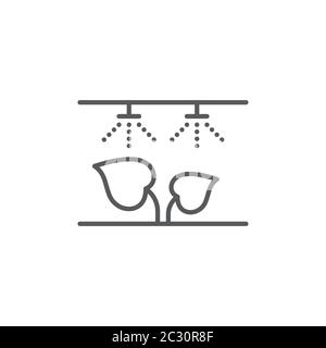 Irrigation sprinklers vector icon isolated on white background Stock Vector