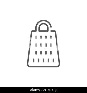 Kitchen grater vector icon symbol isolated on white background Stock Vector