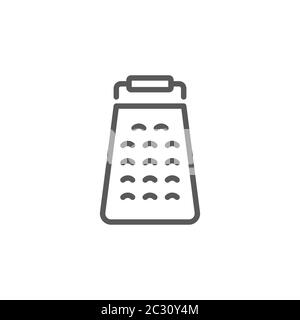 Kitchen grater vector icon symbol isolated on white background Stock Vector