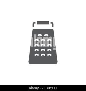 Kitchen grater vector icon symbol isolated on white background Stock Vector