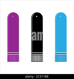 Inhaler Icon, Inhalator Icon, Breathing Inhaler Vector Art Illustration Stock Vector