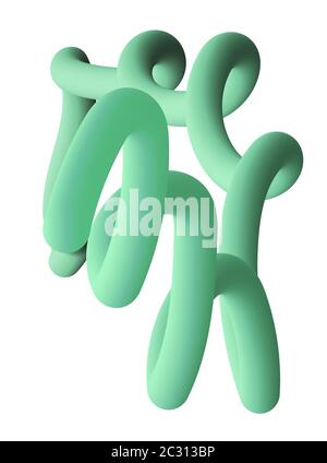 Fluid wavy shape gradient background for poster banner or flyer. Liquid 3d futuristic style. Green color Stock Vector