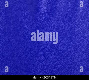 texture of dark blue cow leather, full frame, material for sewing bags, shoes Stock Photo