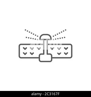 Irrigation sprinklers vector icon isolated on white background Stock Vector