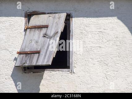 Window shutter defect Stock Photo