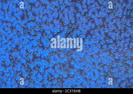 Highly detailed texture of gaseous liquid with sparkling blue bubbles Stock Photo