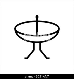 Satellite Dish Icon Vector Art Illustration Stock Vector