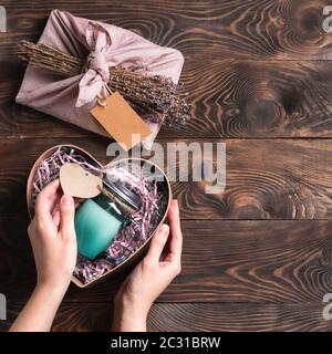 zero waste Valentine's Day concept, copy space Stock Photo