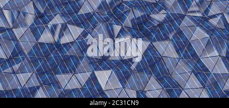 3d background geometric render with triangular and textured shapes in voltaic cells Stock Photo