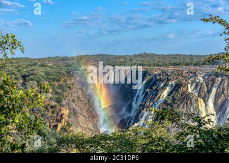 Ruacana Falls on the Kunene River, Namibia Africa Stock Photo