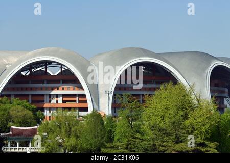 Pyongyang, North Korea - May 1, 2019: A view of the building of the Rungrado 1st of May Stadium, also known as the May Day Stadium. It is the largest Stock Photo