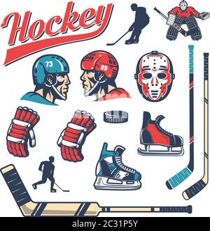 Classic white Goalkeeper Hockey Helmet isolated on Background. Vector ...