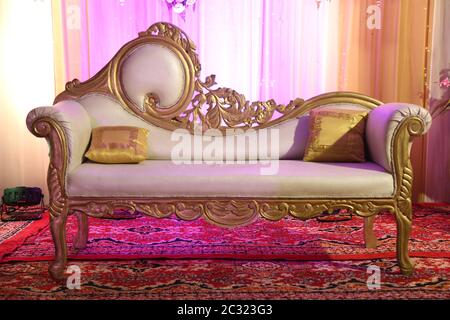 Weeding couple sofa Stock Photo