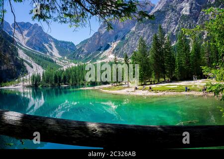 Lake Praise South Tyrol Stock Photo