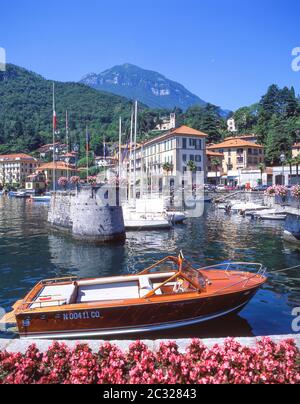 Harbour view on Lake Como, Menaggio, Province of Como, Lombardy Region, Italy Stock Photo