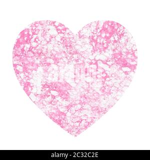 Heart with abstract pink background. White and pink spots and dots. Texture of sea coral or marble. Suitable for design wedding invitations and Valent Stock Photo