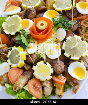 wll decorated party catering food,image Stock Photo