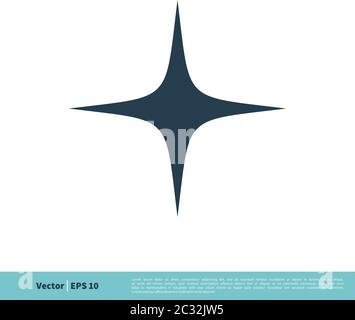 Four Star Icon Vector Logo Template Illustration Design Stock Vector ...