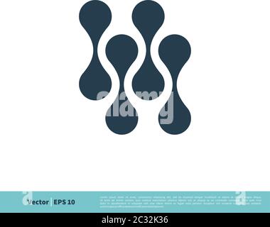 Molecular Chemistry Icon Vector Logo Template Illustration Design. Vector EPS 10. Stock Vector