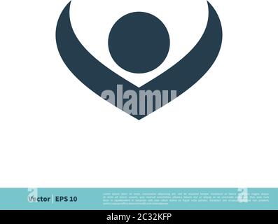 Swoosh Human Shape, Human Figure Icon Vector Logo Template Illustration Design. Vector EPS 10. Stock Vector