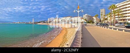Saint Raphael beach and waterfront panoramic view, famous tourist destination of French riviera, Alpes Maritimes region of France Stock Photo