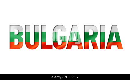 bulgarian flag text font. bulgaria symbol background Stock Photo