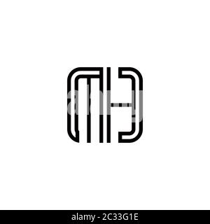 Initial MH letter Logo Design vector Template. Abstract Letter MH logo ...
